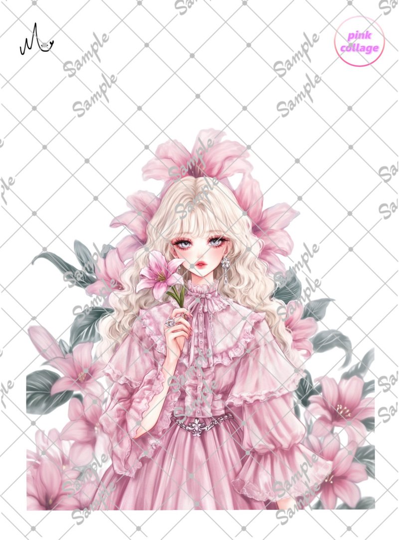 オリジナル人物ステッカー期間限定pinkシリーズ9月10日まで - 貼紙 - 紙 