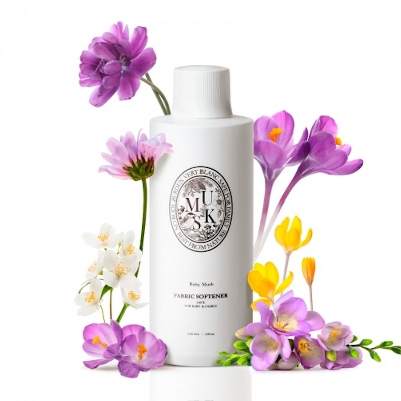 韓國 VERTBLANC 寶寶天然衣物柔軟精-白色麝香 (1000ml) - 洗衣精/衣物清潔 - 其他材質 白色