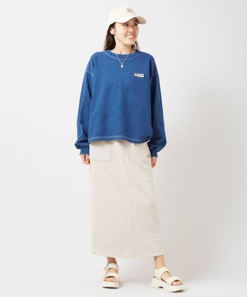 【熱門預購】SP丹寧拼接布料上衣 (3色) 47U-6113 - 女上衣/長袖上衣 - 其他材質 