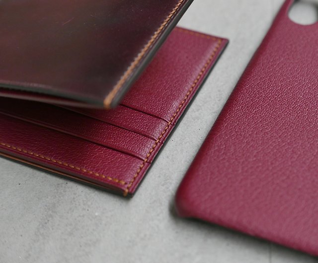 90 Horween Shell Cordovan & French Chèvre Combo Bifold Wallet