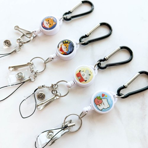 三瑩文具 波波熊 x 哩哩扣扣 x 柴之助 / 登山鉤鑰匙圈伸縮扣 (4圖)