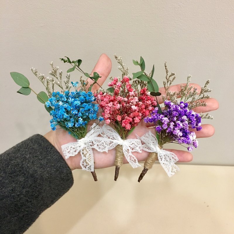 乾燥胸花【小星球】 主持人胸花 新郎胸花 伴娘胸花 伴郎胸花 - 胸花/手腕花 - 植物．花 
