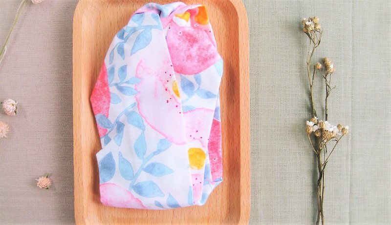粉罌粟花酸奶蛋糕- 限量韓國甜品-千晨 雙環 手工 鬆緊 髮帶 - 髮夾/髮飾 - 棉．麻 粉紅色
