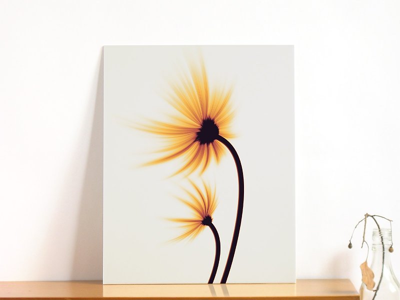 Flower Audio Decorative Painting-Birthday Christmas Gift-11x14 inches - โปสเตอร์ - กระดาษ สีส้ม