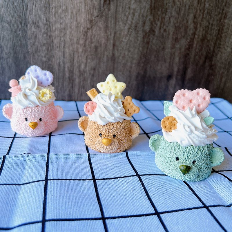 [Dessert diffuser Stone(can be customized)] Bear sundae diffuser Stone - Fragrances - Other Materials Multicolor