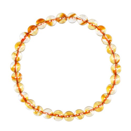 正佳珠寶 Gemsrich Jewelry 【正佳珠寶】 黃水晶 高品金字塔 5.8-6.3mm 黃水晶手珠