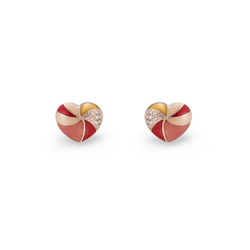 【Nichée h.】Lady Bonbons - Earrings & Clip-ons - Enamel Multicolor
