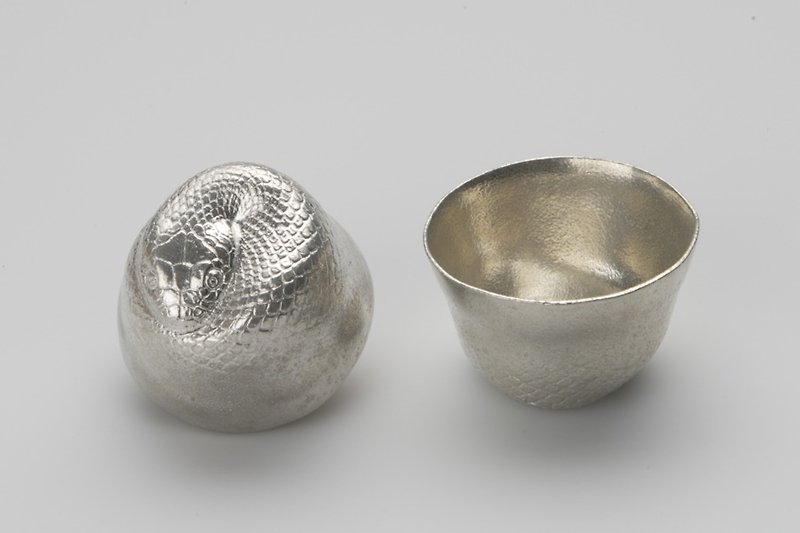 Sake Cup - Oriental Zodiac Snake - Bar Glasses & Drinkware - Other Metals Silver