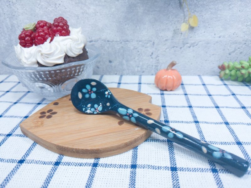 Painted flower spoon - Cutlery & Flatware - Pottery 