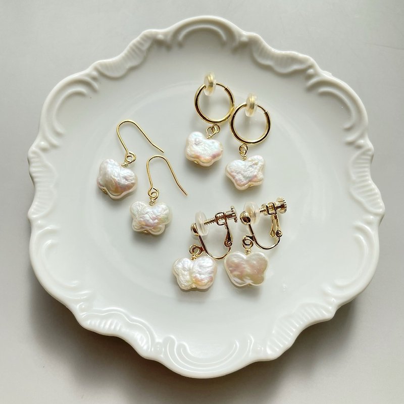 tefu tefu earrings earrings / Clip-On - Earrings & Clip-ons - Pearl White