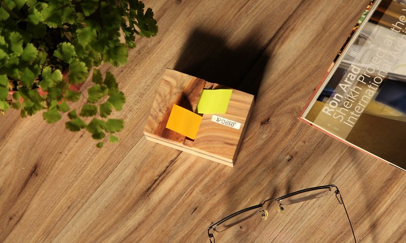 つづく Post-it box/continuous drawing/mahogany/Taiwan fir/wedding accessories/corporate gifts - Sticky Notes & Notepads - Wood 