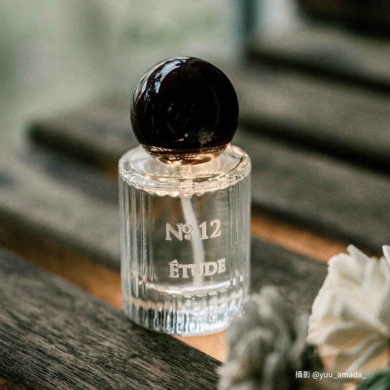 ETUDE NO.12 - バロック - アンバーレザーの香り - 30ml フレグランス - アロマ・線香 - ガラス 透明