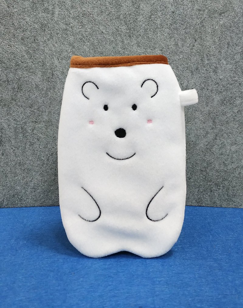5.7-inch mobile phone pouch-Polar Bear II - เคส/ซองมือถือ - วัสดุอื่นๆ ขาว