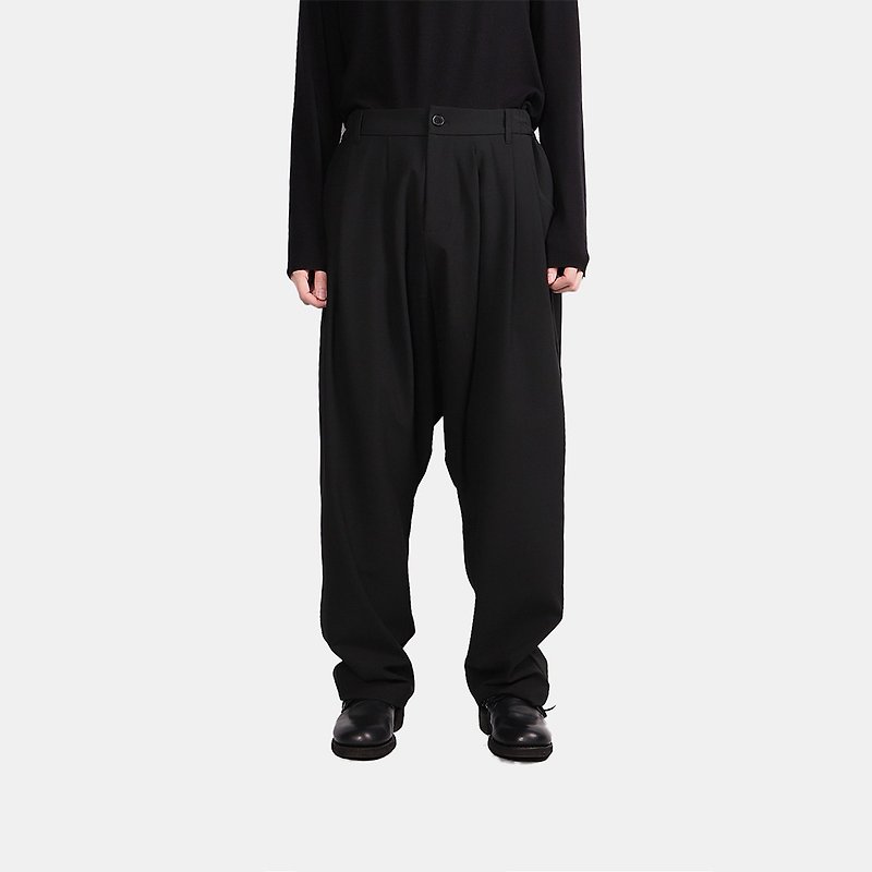 Discount low-end vintage pants V2 - กางเกงขายาว - ผ้าฝ้าย/ผ้าลินิน สีดำ