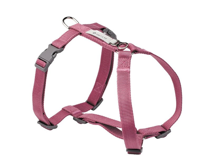 [Tail and me] Classic nylon belt chest strap with purple red L - Collars & Leashes - Nylon Pink