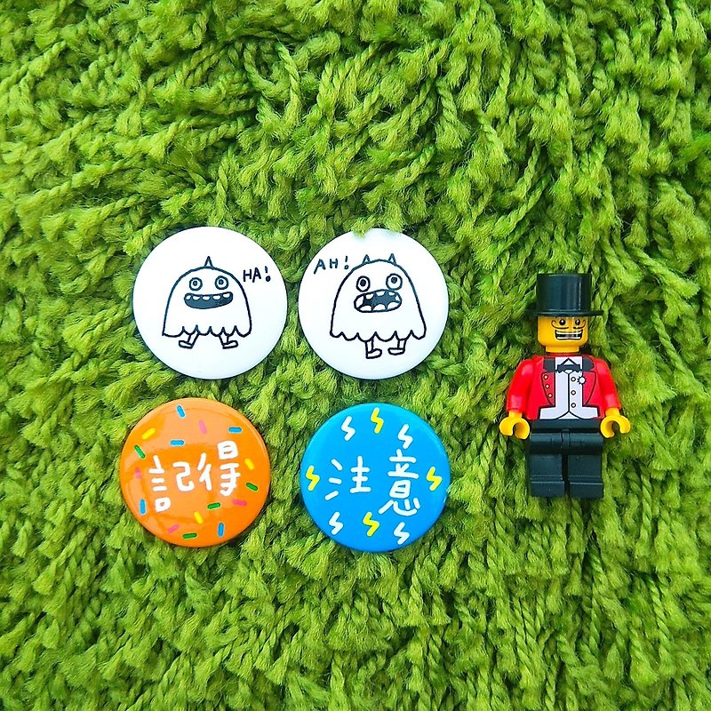 Flower big nose small magnet 3.2cm (4) single election area - Magnets - Other Metals Multicolor