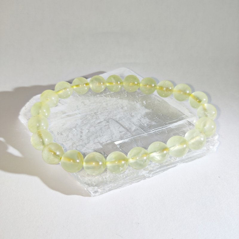 【訂製品】 金葡萄石 罕有  葡萄石 8-11mm   手串 天然水晶 - 手鍊/手環 - 水晶 金色