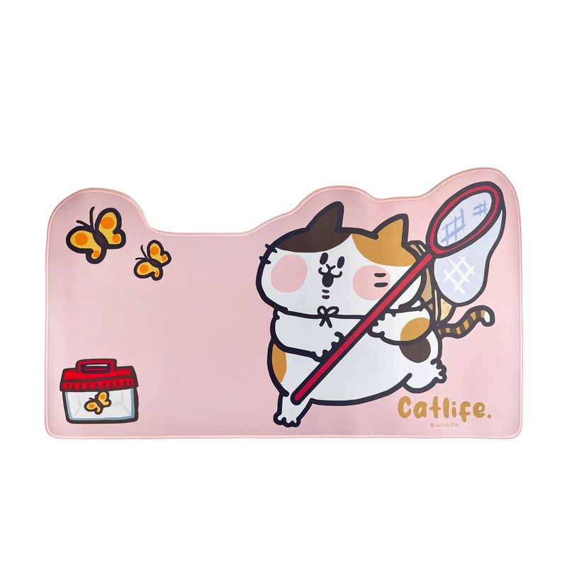 Butterfly Catching with Milk Tea-Long Mouse Pad - อื่นๆ - วัสดุอื่นๆ 