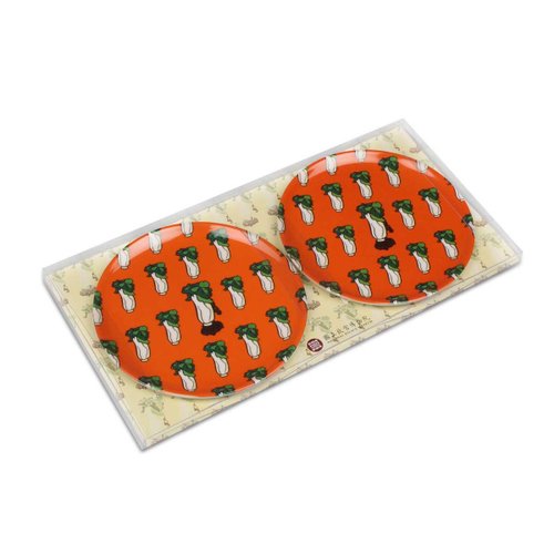 故宮精品 故宮多用途點心盤 - 翠玉白菜橘 (二入)