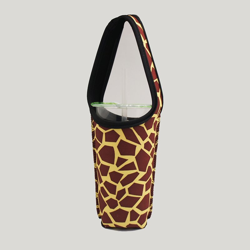 BLR Eco-friendly Beverage Bag Ti 08 Giraffe Drink Cup Holder - ถุงใส่กระติกนำ้ - เส้นใยสังเคราะห์ สีเหลือง