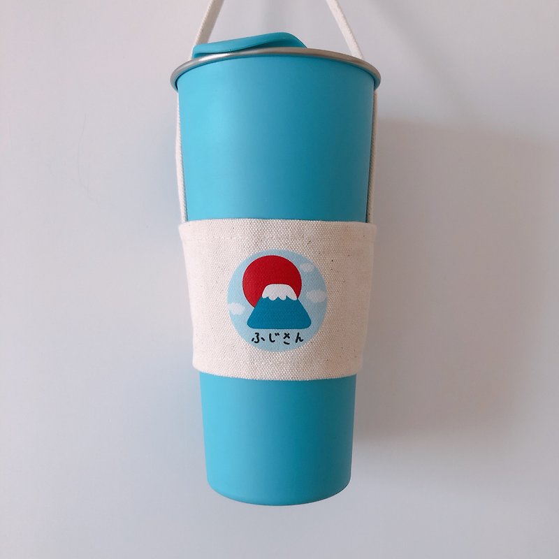 富士山 環保杯袋 飲料袋 印製中 - 飲料提袋/杯袋/杯套 - 其他人造纖維 白色