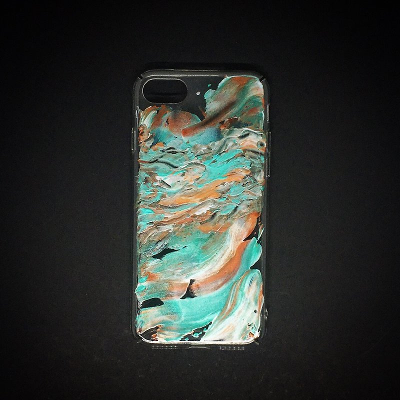 Acrylic 手繪抽象藝術手機殼 | iPhone 7/8 |  Lake Turbulence - 手機殼/手機套 - 壓克力 多色