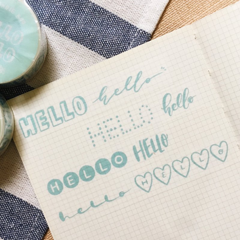 Hello Hello Washi Tape - Washi Tape - Paper Blue