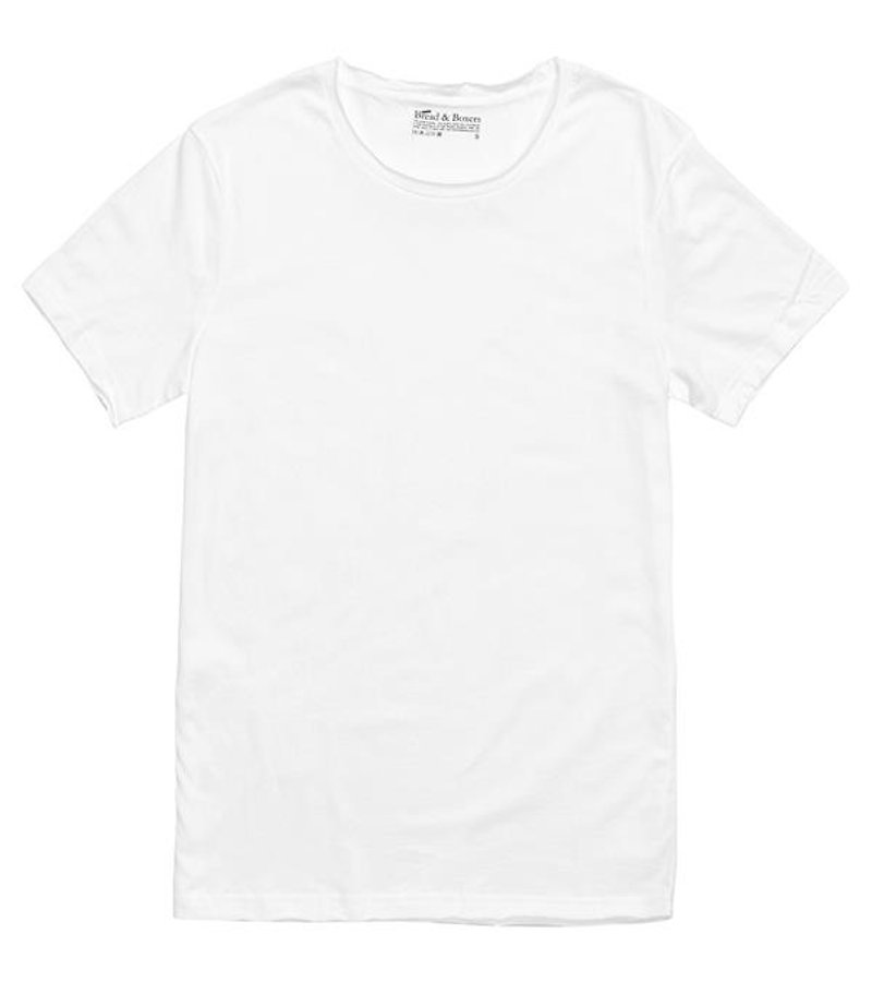 Bread and Boxers Relaxed Nordic Fashion Tee Loose Fit White - เสื้อยืดผู้ชาย - ผ้าฝ้าย/ผ้าลินิน 