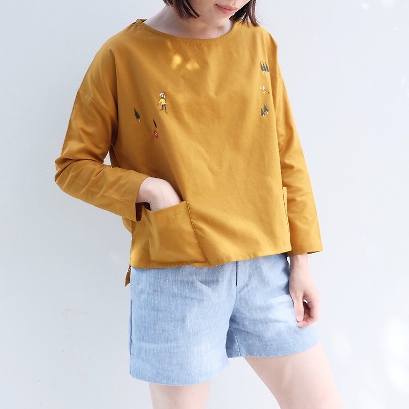 Tony's camping Blouse : Butterscotch Color - Women's Shorts - Thread Yellow