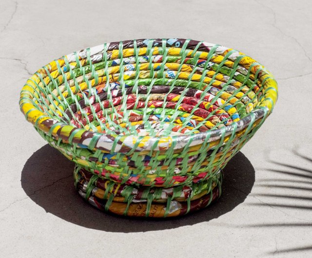 Plastic Woven Basket Storage Basket Small Basket Recycled 