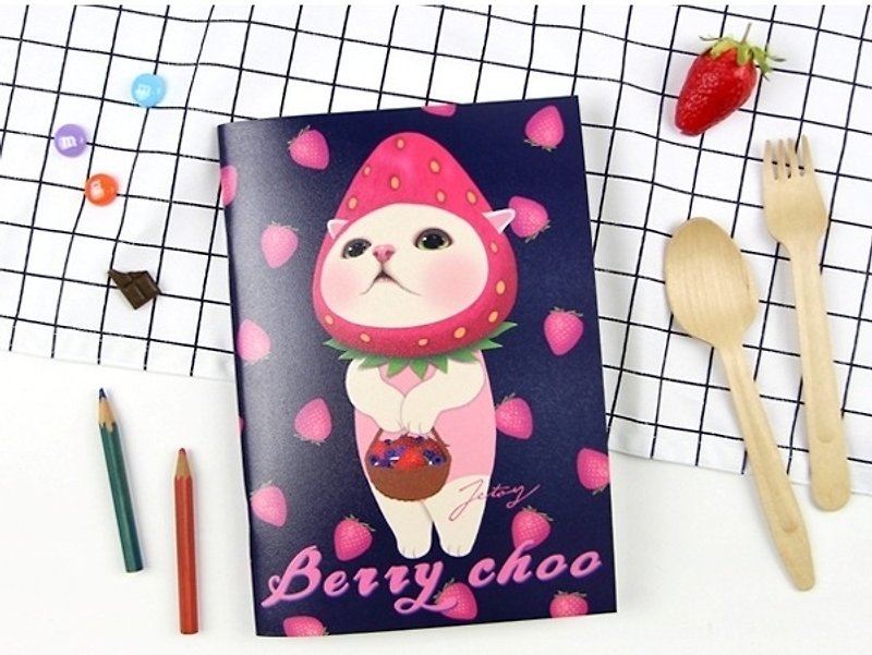 JETOY, 甜蜜貓 Play 筆記本 ( B5 橫條)_Berry choo - 筆記本/手帳 - 紙 粉紅色