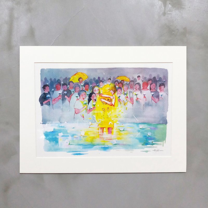 Alice Hobbey 義賣 香港人系列 複製原畫/掛畫/裝飾/水彩畫/插畫 - 海報/掛畫/掛布 - 紙 多色