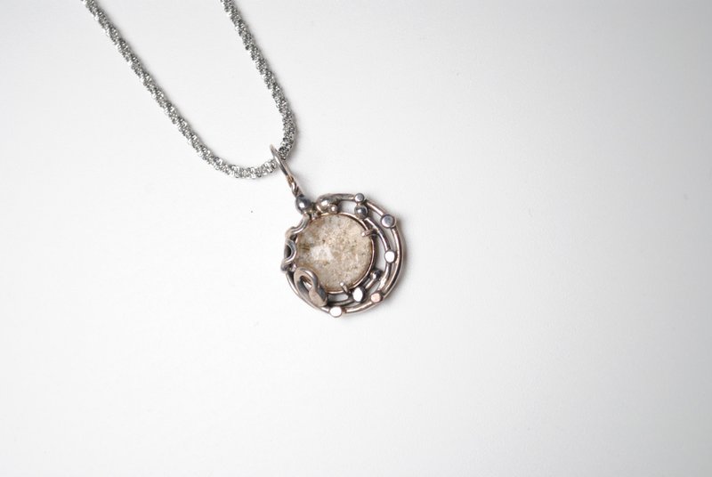 幽靈水晶純銀墜 - 項鍊 - 純銀 銀色