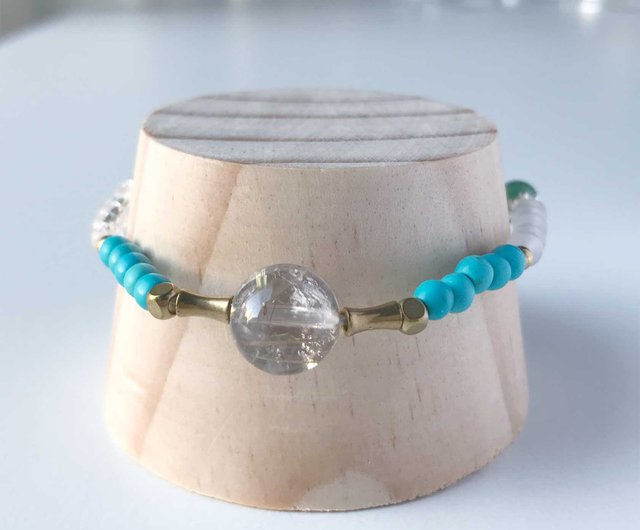 Wealth Bracelet Rutilated Quartz Xinjiang Turquoise Rock Quartz