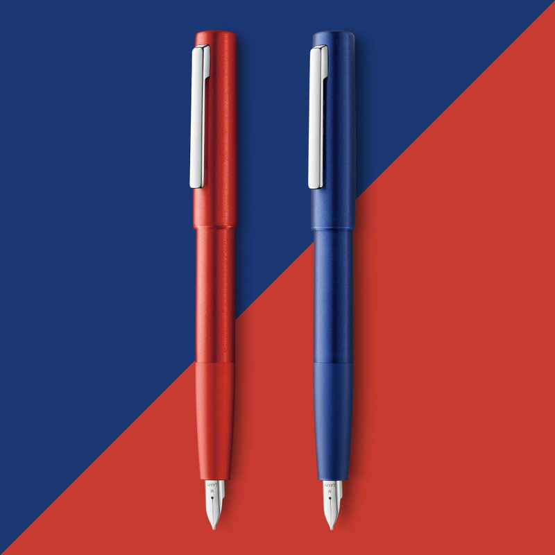 全球台灣獨家  / LAMY 鋼筆禮盒 / aion 永恆系列  - 赤青藍 - 鋼筆 - 鋁合金 藍色