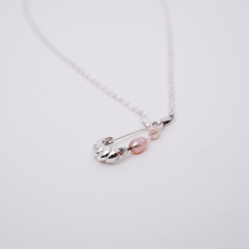 ASC Tiny pin necklace 02 - Shell - สร้อยคอ - เงินแท้ 