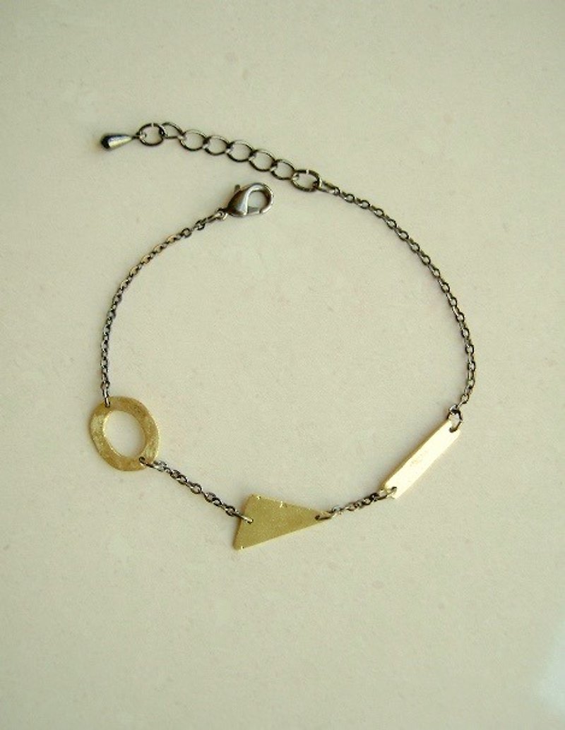 Round triangle square bracelet - Bracelets - Other Metals Gold