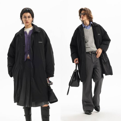 Unvesno 【三種調節長度】Unvesno(UN)老錢風極簡多穿法輕量白鴨絨羽絨服