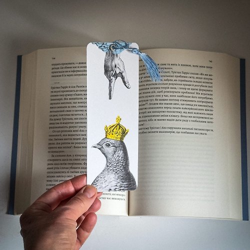 Design Atelier Article Unique Premium Quality Handmade Paper Bookmark Pigeon and the Guiding Hand