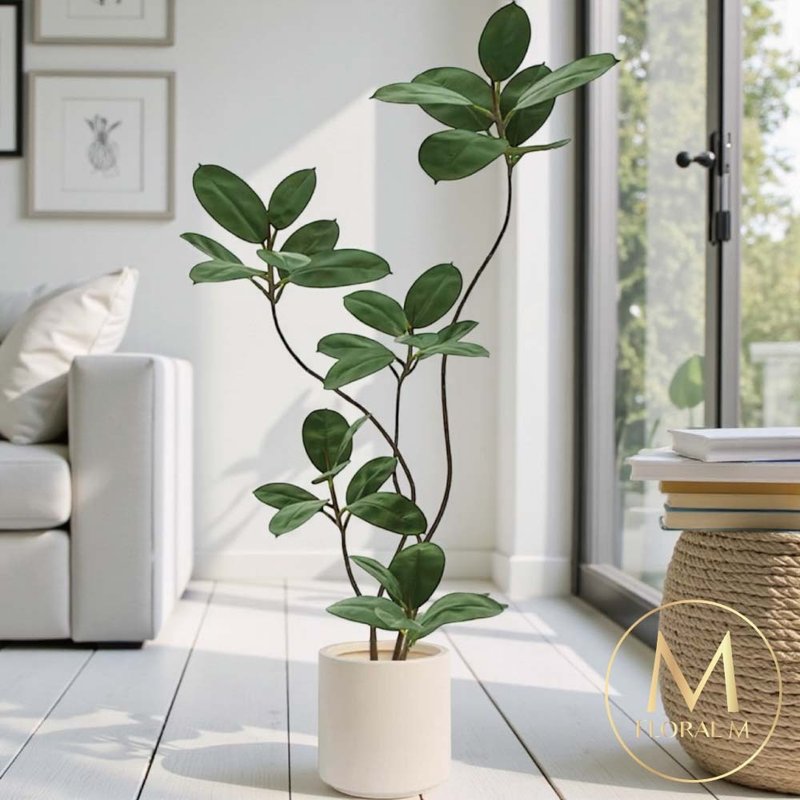 幸運を招くガジュマル 1.8m 大型人工観葉植物（植木鉢プレゼント） - 置物 - プラスチック グリーン