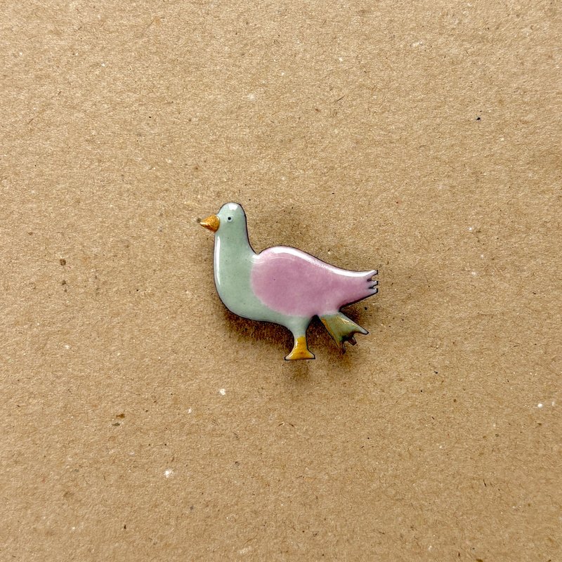 Pigeon - 胸針 - 其他材質 