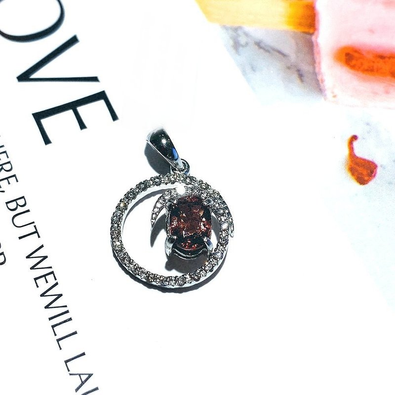 Eli Jewelry 璀璨貴氣巴西碧璽鑽石18K白金墜子墜頭 不含鍊 現貨 - 項鍊 - 貴金屬 銀色