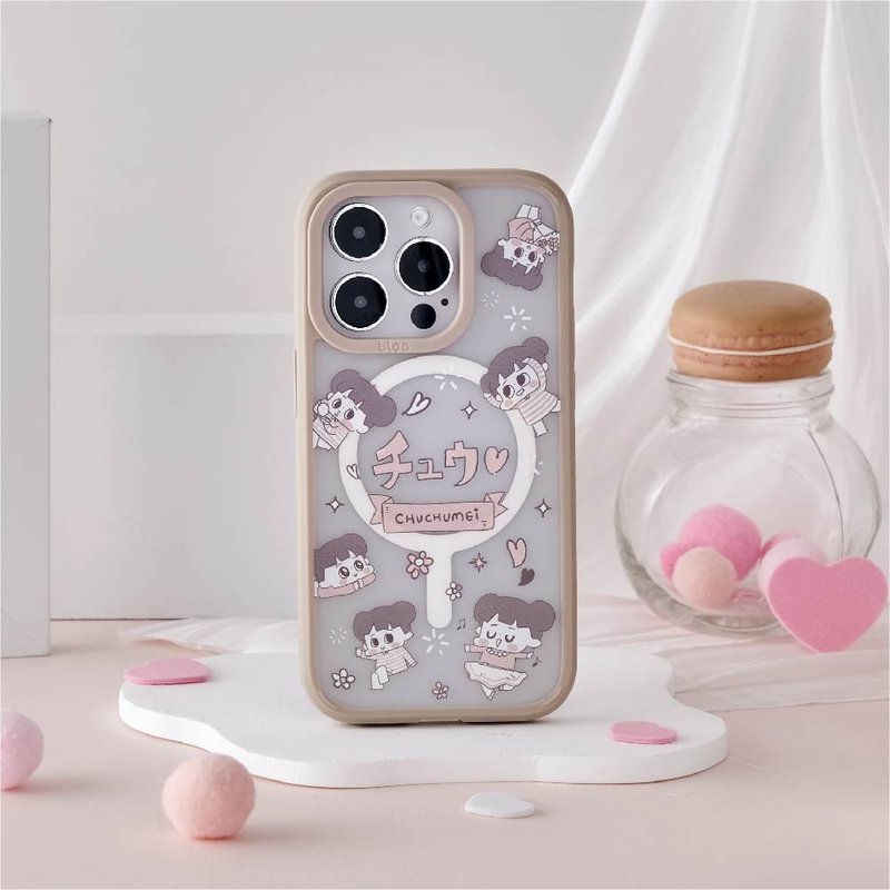 啾啾妹跳舞亂花極光霧透MagSafe iPhone手機殼 - 手機殼/手機套 - 塑膠 多色