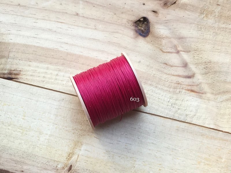 South American system hand sewn wax line [# 603 rose red] 0.65mm 30 meters 48 color selection wax line hand stitch round wax line leather tools handmade leather leather accessories leather DIY Leatherism - Knitting, Embroidery, Felted Wool & Sewing - Cotton & Hemp Red