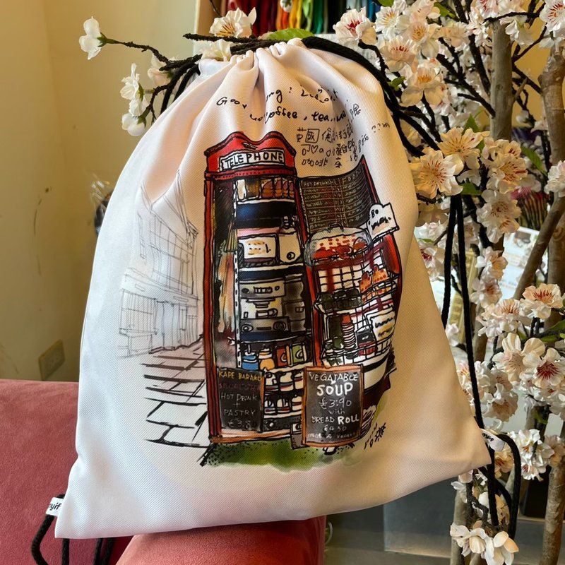 【Littse Original Design】British Street View | Backpack - กระเป๋าเป้สะพายหลัง - ผ้าฝ้าย/ผ้าลินิน หลากหลายสี