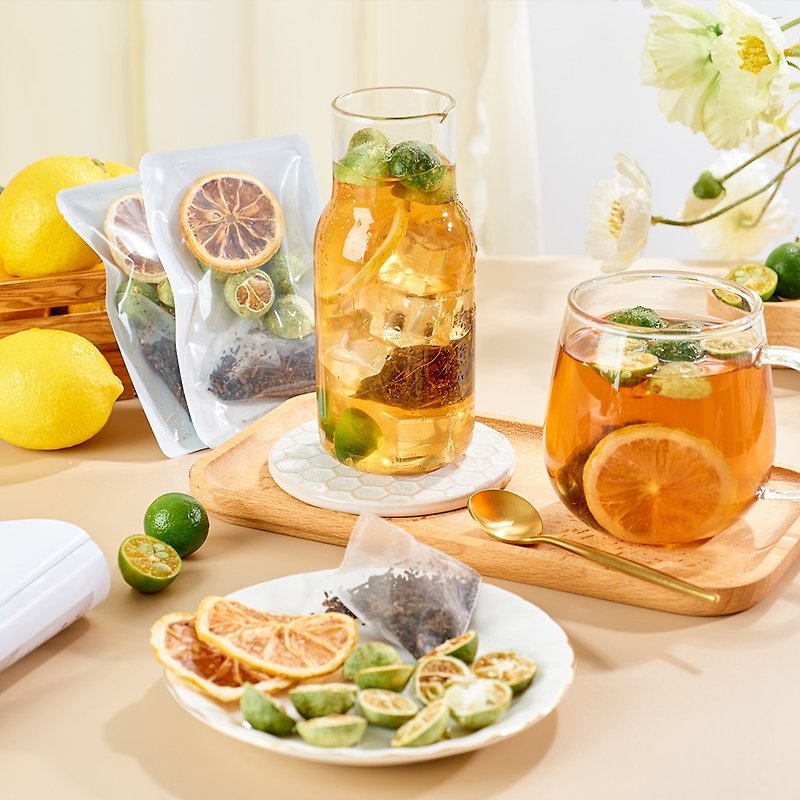 Lemon Lime Oolong Tea (6 bags/bag) Real fruit tea bags are equally good for hot and cold brewing - Tea - Other Materials 