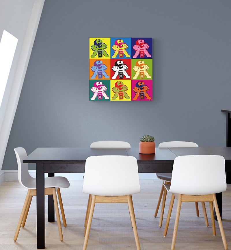 Q Family frameless painting/hanging painting/original/home/decoration/living room/dining room pop style - โปสเตอร์ - ผ้าฝ้าย/ผ้าลินิน หลากหลายสี