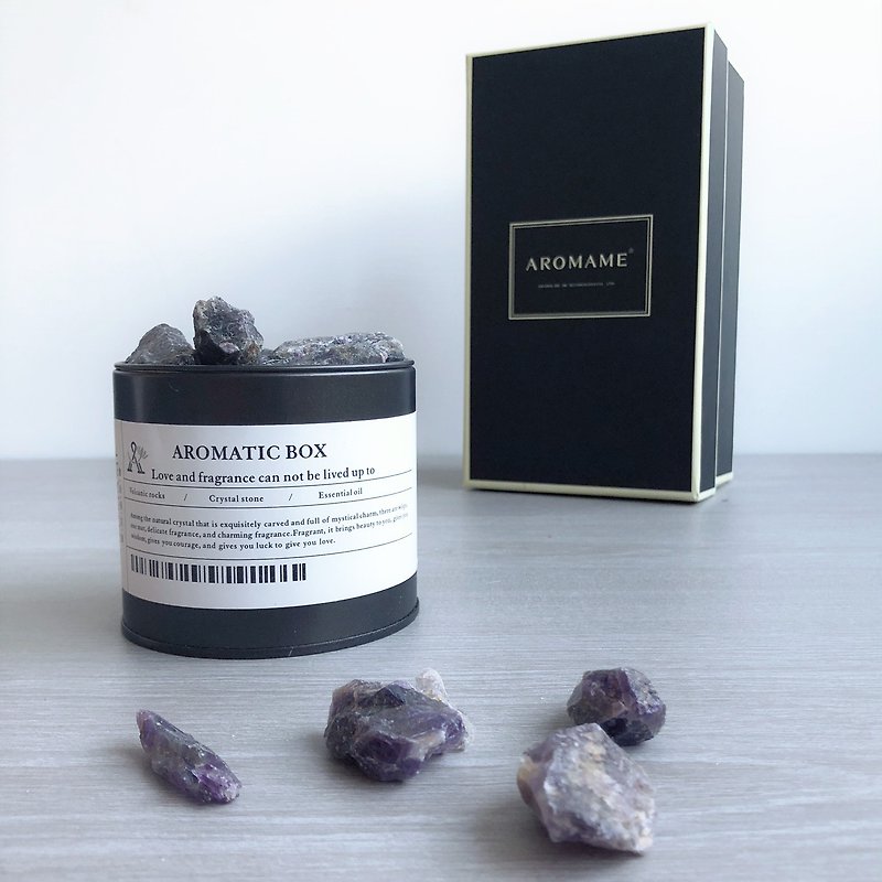 [Epidemic prevention and peace of mind shipment] Add wisdom amethyst and diffuse Stone essential oil gift set - น้ำหอม - คริสตัล สีม่วง