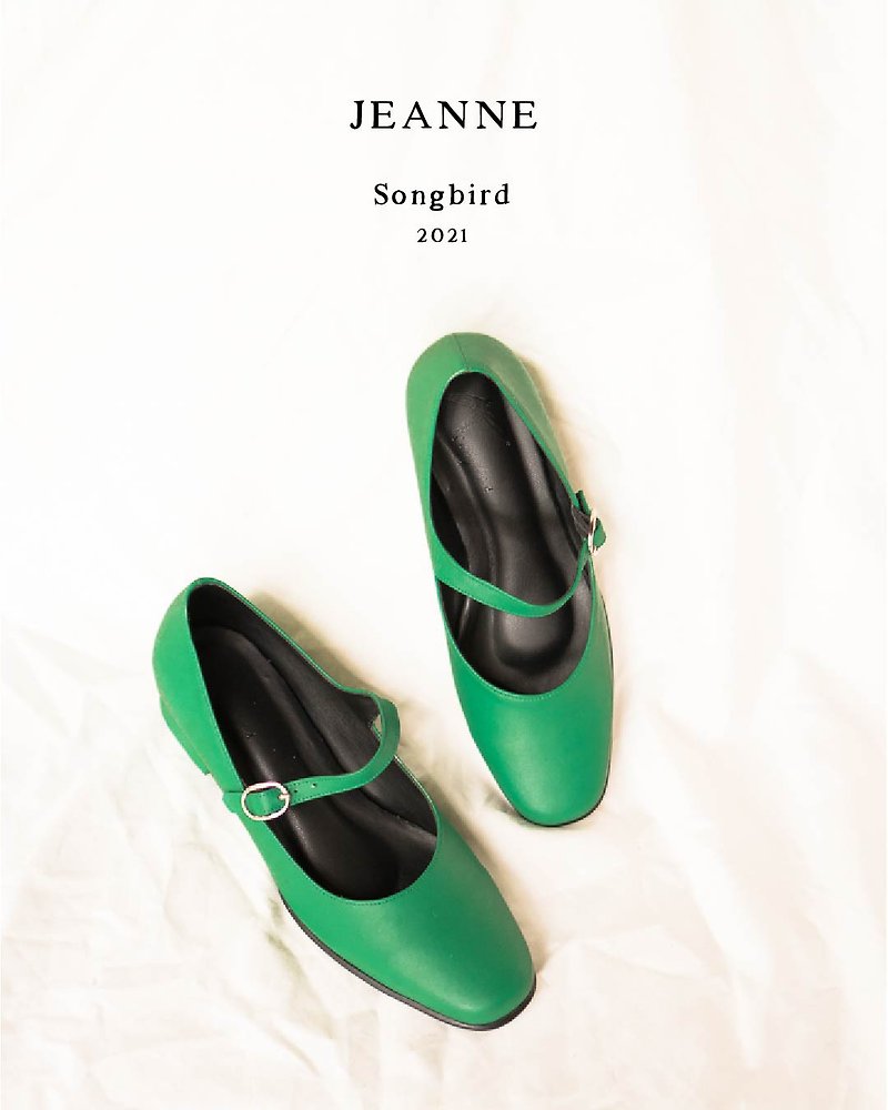 Jeanne (Green) - 女款皮鞋 - 真皮 綠色