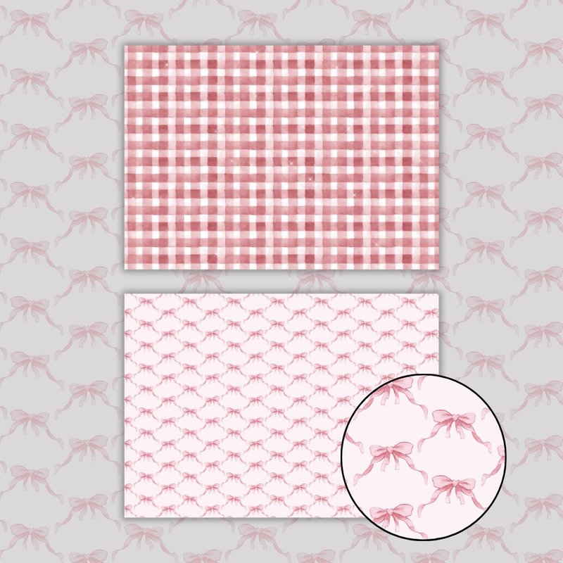 A4. Cozy Autumn. Sweet Ribbon 4colors - 卡片/明信片 - 紙 咖啡色